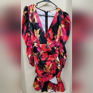 Satin multicolor dress